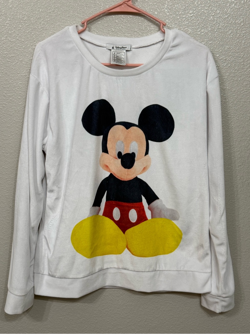 Disney Parks Mickey Mouse Plush Velour Sweatshirt M